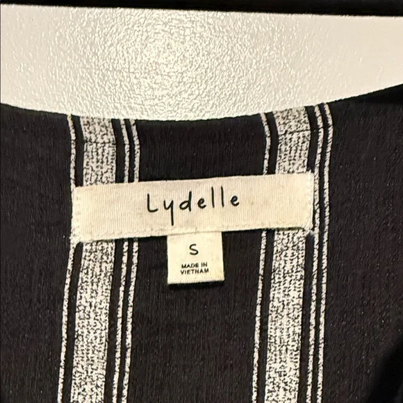 Black Striped Ruffle Mini Dress - Picture 2 of 3